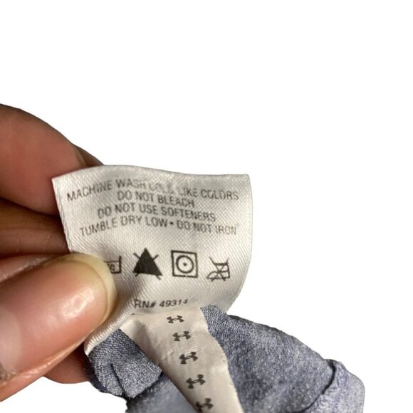 Under Armour Men's Heather Blue Crewneck Short Sleeve T-Shirt - Picture 7 of 8